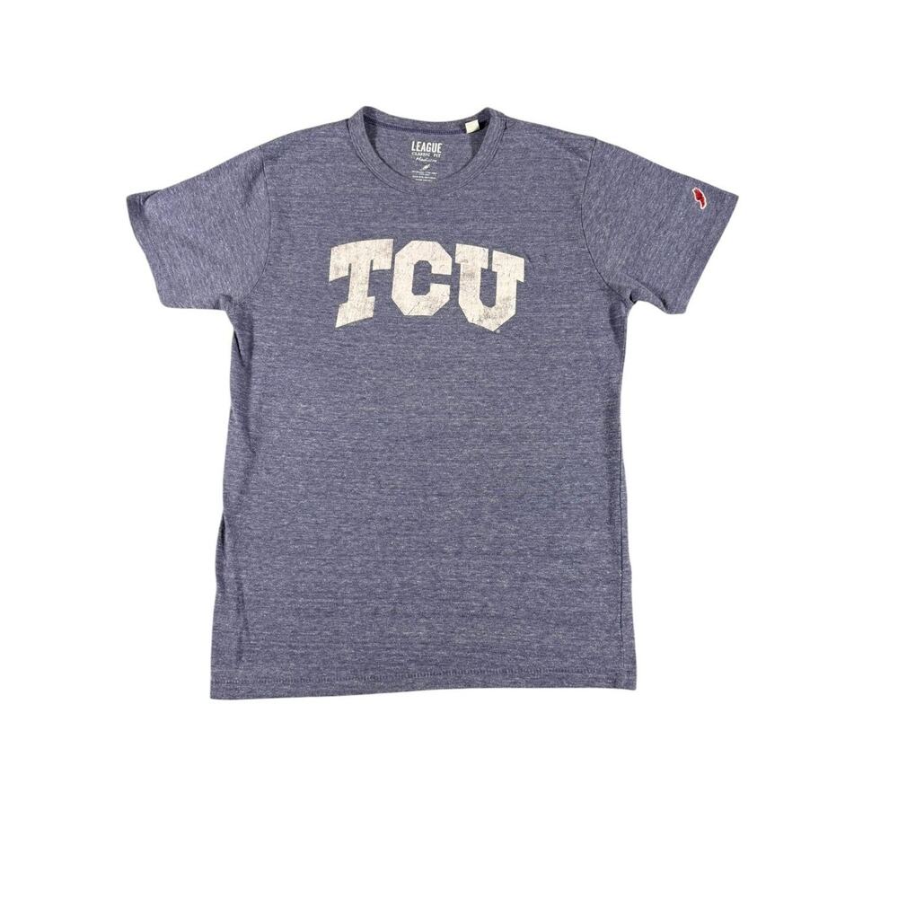 League‎ TCUA Arch Logo Tri-Blend Heather Purple T-Shirt Medium